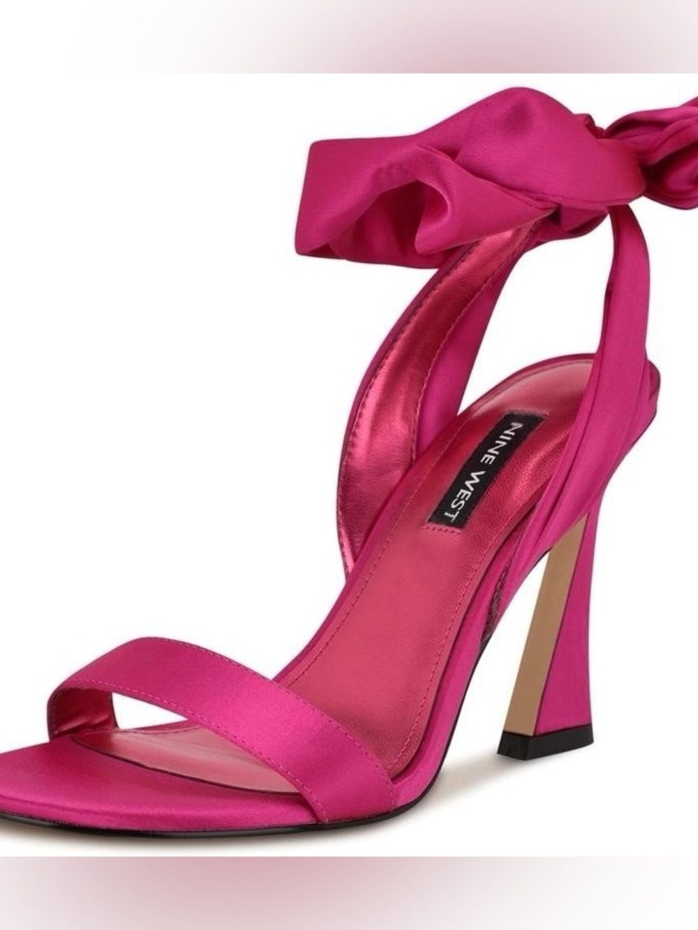 Nine West Kelsie Sandal in hot pink satin